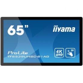 iiyama TF6539UHSC-B1AG lavagna interattiva 165,1 cm (65") 3840 x 2160 Pixel Touch screen Nero USB (TF6539UHSC-B1AG)