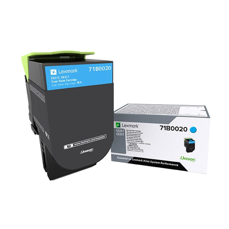 Lexmark 71B0020 cartuccia toner 1 pz Originale Ciano (71B0020)