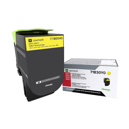 Lexmark 71B0040 cartuccia toner 1 pz Originale Giallo (71B0040)