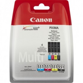Canon CLI-551 C/M/Y/BK w/o sec cartuccia d'inchiostro 4 pz Originale Resa standard Nero, Ciano, Magenta, Giallo (6509B009)