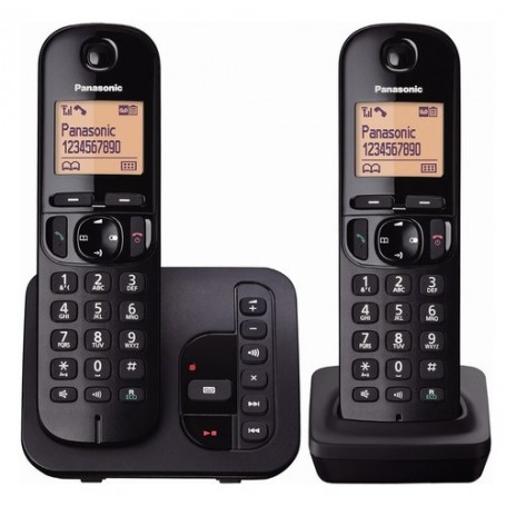 Panasonic KX-TGC222GB telefono Telefono DECT Identificatore di chiamata Nero (KX-TGC222GB)