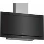 Cappa aspirante per montaggio a muro 90 cm clear glass black printed D95FHP1S0 (D95FHP1S0)