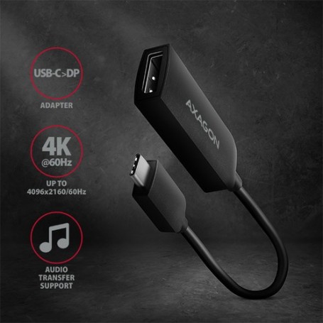 Axagon RVC-DP cavo e adattatore video 0,22 m USB tipo-C DisplayPort Nero (RVC-DP)
