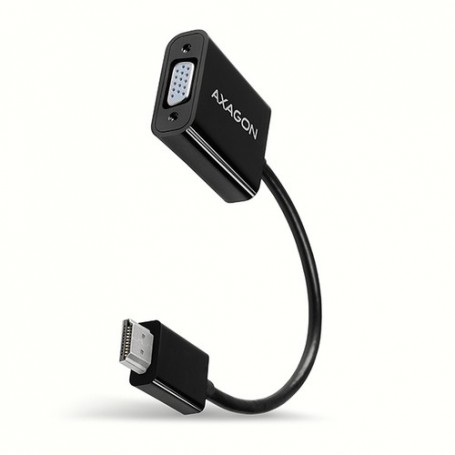 Axagon RVH-VGN cavo e adattatore video 0,17 m HDMI tipo A (Standard) VGA (D-Sub) Nero (RVH-VGN)