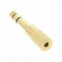 InLine 99305P adattatore per inversione del genere dei cavi 3.5mm jack female 3.5mm Nero, Oro (99305P)