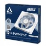 ARCTIC P14 PWM PST Case per computer Ventilatore 14 cm Trasparente, Bianco (ACFAN00221A)