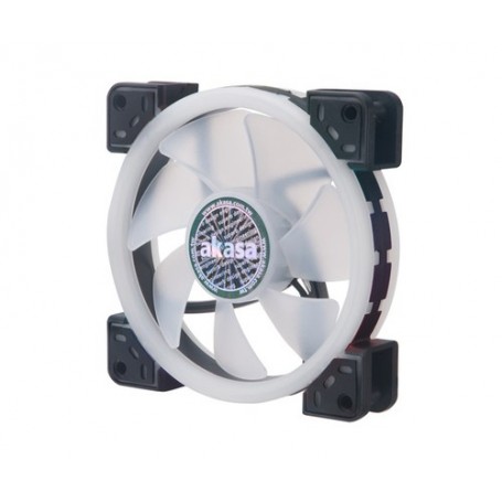 Akasa Vegas TLX Case per computer Ventilatore 12 cm Nero, Bianco (AK-FN101)