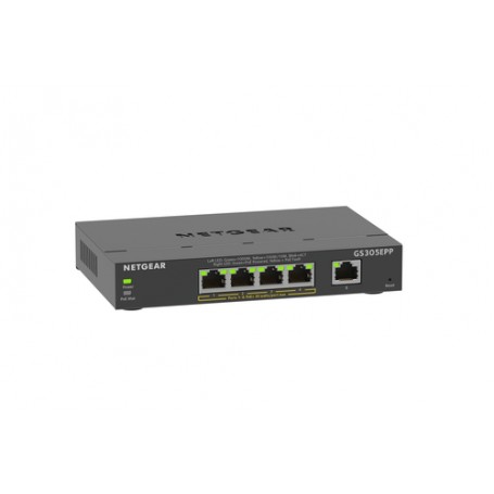 Netgear GS305EPP Gestito L2/L3 Gigabit Ethernet (10/100/1000) Supporto Power over Ethernet (PoE) Nero