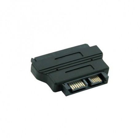 InLine 29612 adattatore per inversione del genere dei cavi SATA male 22-pin (7+15) Nero (29612)
