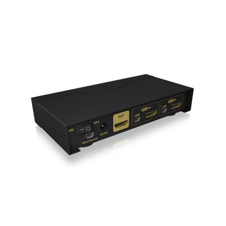 ICY BOX IB-KVM8801-HU2 switch per keyboard-video-mouse (kvm) Nero