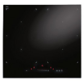 Amica KMI13321A piano cottura Nero Superficie piana 60 cm Piano cottura a induzione 4 Fornello(i)
