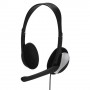 Hama Essential HS 200 Auricolare Cablato A Padiglione Musica e Chiamate Nero, Argento