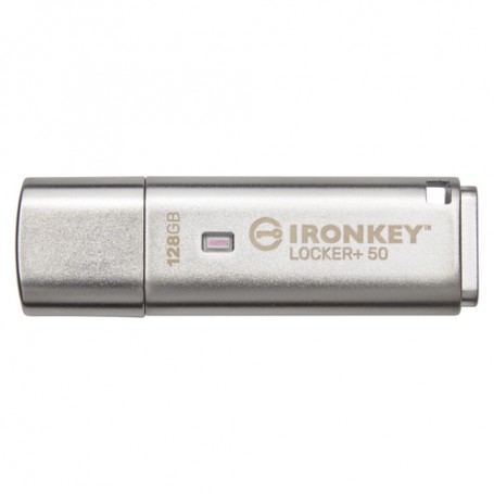 Kingston Technology IronKey Locker+ 50 unità flash USB 128 GB USB tipo A 3.2 Gen 1 (3.1 Gen 1) Argento