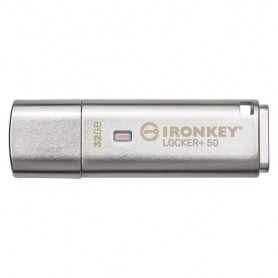 Kingston Technology IronKey Locker+ 50 unità flash USB 32 GB USB tipo A 3.2 Gen 1 (3.1 Gen 1) Argento