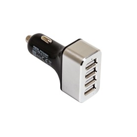 RealPower 176636 Caricabatterie per dispositivi mobili Nero, Argento Auto