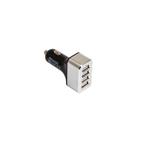 RealPower 176636 Caricabatterie per dispositivi mobili Nero, Argento Auto