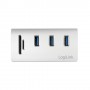 LogiLink CR0045 hub di interfaccia USB 3.2 Gen 1 (3.1 Gen 1) Type-A 5000 Mbit/s Argento