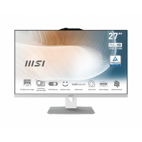 MSI Modern AM272P 12M-017DE Intel® Core™ i5 68,6 cm (27") 1920 x 1080 Pixel 8 GB DDR4-SDRAM 512 GB SSD PC All-in-one Win