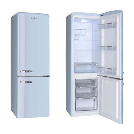 Amica KGCR 387100 L frigorifero con congelatore Libera installazione 244 L E Blu