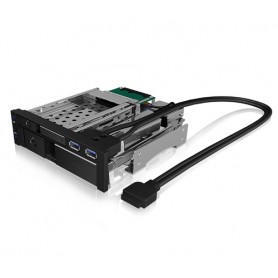 ICY BOX IB-174SSK-U 13,3 cm (5.25") Vassoio per unità di memorizzazione Nero