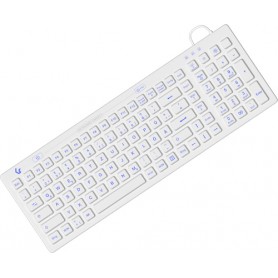 KeySonic KSK-6031INEL tastiera USB QWERTZ Tedesco Bianco
