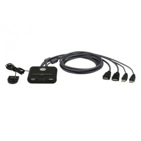 ATEN CS22HF switch per keyboard-video-mouse (kvm) Nero