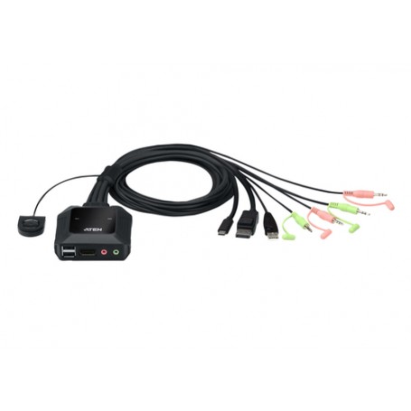 ATEN CS52DP switch per keyboard-video-mouse (kvm) Nero