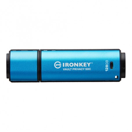 Kingston Technology IronKey VP50 unità flash USB 128 GB USB tipo-C 3.2 Gen 1 (3.1 Gen 1) Nero, Blu