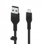 Belkin Cbl Silicqe USB-A LTG 2M noir cavo USB USB A USB C/Lightning Nero