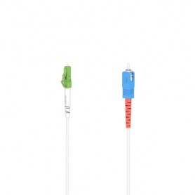 Hama 00200766 cavo a fibre ottiche 5 m LC/APC SC/UPC Bianco