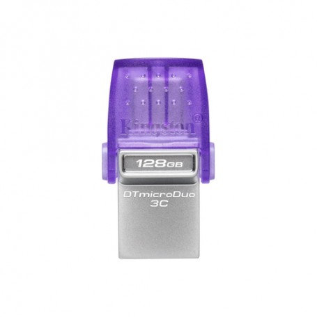 Kingston Technology DataTraveler microDuo 3C unità flash USB 128 GB USB Type-A / USB Type-C 3.2 Gen 1 (3.1 Gen 1) Acciai