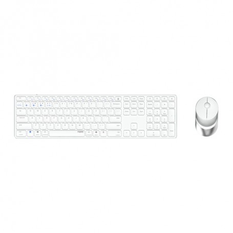 Rapoo 9850M tastiera Mouse incluso RF senza fili + Bluetooth QWERTZ Tedesco Bianco