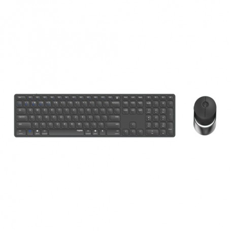 Rapoo 9850M tastiera Mouse incluso RF senza fili + Bluetooth QWERTZ Tedesco Grigio