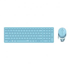 Rapoo 9850M tastiera Mouse incluso RF senza fili + Bluetooth QWERTZ Tedesco Blu