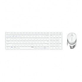 Rapoo 9750M tastiera Mouse incluso RF senza fili + Bluetooth QWERTZ Tedesco Bianco