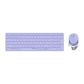 Rapoo 9750M tastiera Mouse incluso RF senza fili + Bluetooth QWERTZ Tedesco Lillà