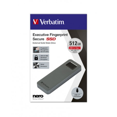 Verbatim 53656 unità esterna a stato solido 512 GB Grigio