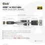 CLUB3D CAC-1712 cavo e adattatore video 2 m VGA (D-Sub) + 3.5mm HDMI + Micro-USB Nero