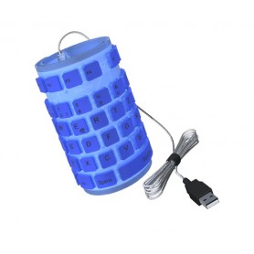 KeySonic ACK-109BL tastiera USB + PS/2 QWERTZ Tedesco Blu
