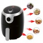 Clatronic FR 3769 H Singolo 1,8 L Indipendente 1000 W Friggitrice ad aria calda Nero, Acciaio inossidabile