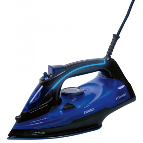 Bomann DB 6038 CB Ferro da stiro a secco e a vapore Ceramica 2800 W Nero, Blu