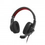 Hama HS-USB400 V2 Auricolare Cablato A Padiglione Ufficio USB tipo A Nero, Rosso