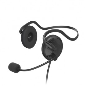 Hama NHS-P100 V2 Auricolare Cablato Passanuca Ufficio Nero