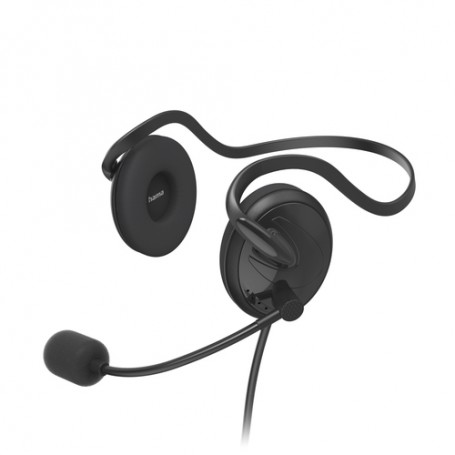 Hama NHS-P100 V2 Auricolare Cablato Passanuca Ufficio Nero