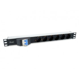 Equip 333312 unità di distribuzione dell'energia (PDU) 6 presa(e) AC 1U Nero