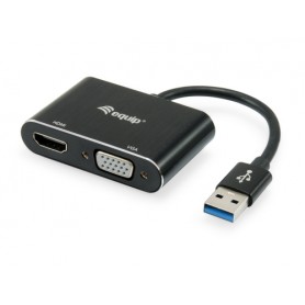Equip 133386 adattatore grafico USB 1920 x 1080 Pixel Nero