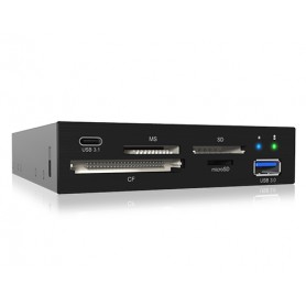 ICY BOX IB-865a lettore di schede USB 3.2 Gen 1 (3.1 Gen 1) Interno Nero
