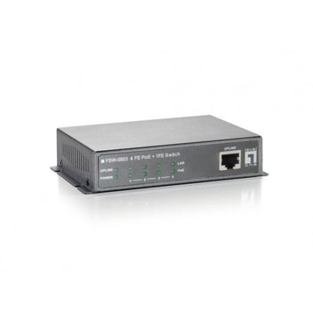LevelOne FSW-0503 switch di rete Fast Ethernet (10/100) Supporto Power over Ethernet (PoE) Grigio