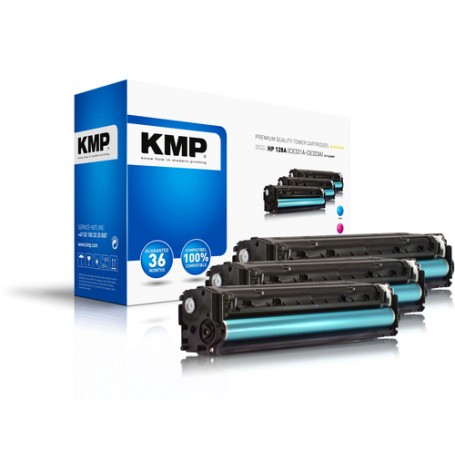 KMP H-T144CMY cartuccia toner 3 pz Ciano, Magenta, Giallo