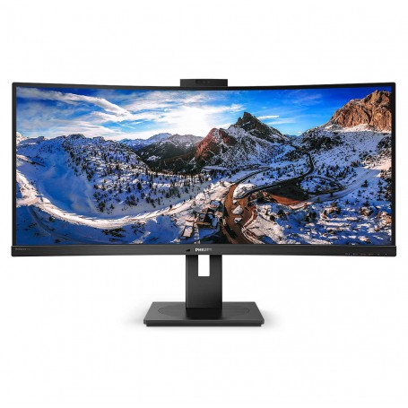 MON 34"VA CURVO 21:9 WQHD WEBCAM MM PHILIPS 346P1CRH HDMI DP USBC REG (346P1CRH/00) (346P1CRH)